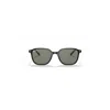 RAY BAN LEONARD SUNGLASSES BLACK FRAME GREEN LENSES POLARIZED 55-18