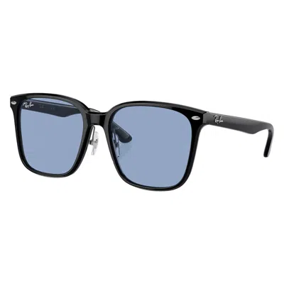 RAY BAN RAY BAN LIGHT BLUE SQUARE UNISEX SUNGLASSES RB2206D 901/72 57