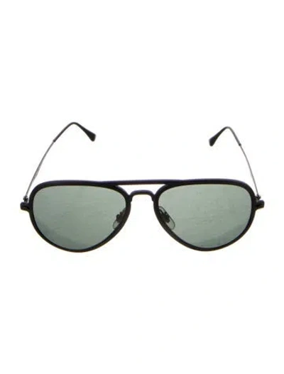 Pre-owned Ray Ban Light Ray Aviator Sunglasses In Black