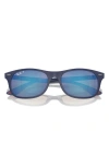 Ray Ban Liteforce 55mm Polarized Square Sunglasses In Matte Blue