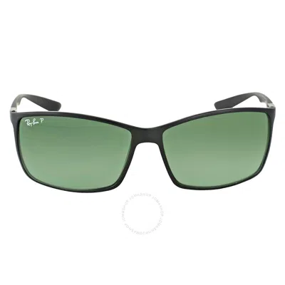 Ray Ban Liteforce Green Square Men's Sunglasses Rb4179 601s9a 62 In Black / Dark / Green