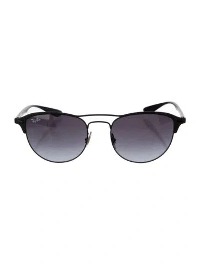 Pre-owned Ray Ban Liteforce Round Sunglasses In Black