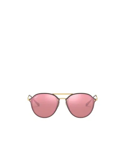 Ray Ban Logo Details Sunglasses In Pink