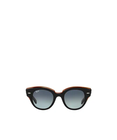 Ray Ban Logo Glasses In Black