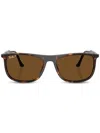 Ray Ban Logo-lettering Sunglasses In Brown