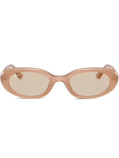 Ray Ban Logo-lettering Sunglasses In Neutrals