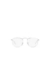 Ray Ban Logo Metal Frame Flat Mirror In White