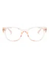 Ray Ban Logo-plaque Glasses In Pink