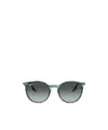 Ray Ban Logo-plaque Round-frame Sunglasses In Black