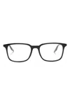 Ray Ban Logo-plaque Square-frame Glasses In Black