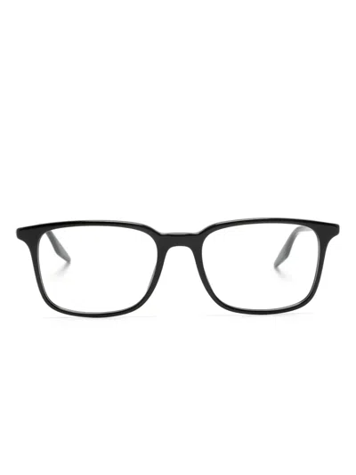 Ray Ban Logo-plaque Square-frame Glasses In Black