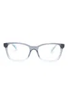 Ray Ban Logo-plaque Square-frame Glasses In Blue