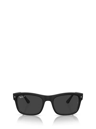 Ray Ban Logo-plaque Square-frame Sunglasses In Burgundy