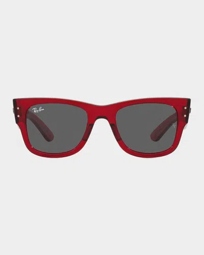 Ray Ban Logo Square Nylon Sunglasses, 51mm In Brown