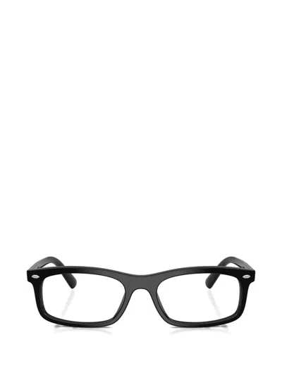 Ray Ban Logo-plaque Rectangle-frame Glasses In Transparent