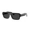 Ray Ban Lukas Bio-based Polarized Black Rectangular Unisex Sunglasses Rb4454 667748 56