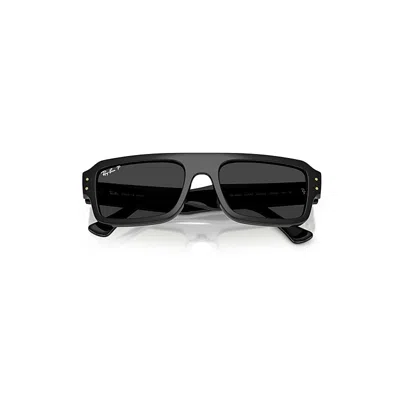 Ray Ban Lukas Bio-based Sunglasses Black Frame Black Lenses Polarized 53-20