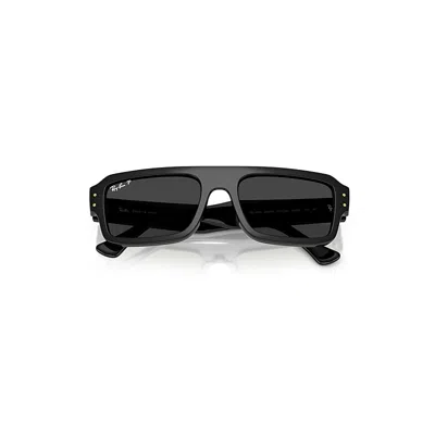 Ray Ban Lukas Bio-based Sunglasses Black Frame Black Lenses Polarized 53-20