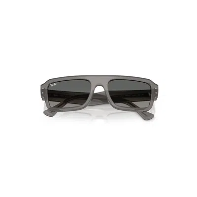 Ray Ban Lukas Bio-based Sunglasses Transparent Grey Frame Grey Lenses 56-20