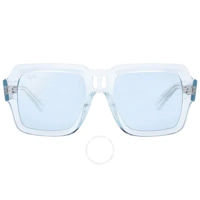 Ray Ban Magellan Bio Based Blue Mirror Square Unisex Sunglasses Rb4408 67291n 54