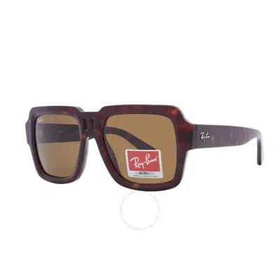 Ray Ban Magellan Bio Based Brown Square Unisex Sunglasses Rb440 8135973 54
