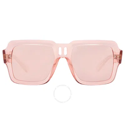 Ray Ban Magellan Bio Based Pink Mirror Square Unisex Sunglasses Rb4408 67286x 54