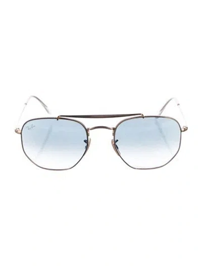 Pre-owned Ray Ban Marshal Aviator Sunglasses In Gold