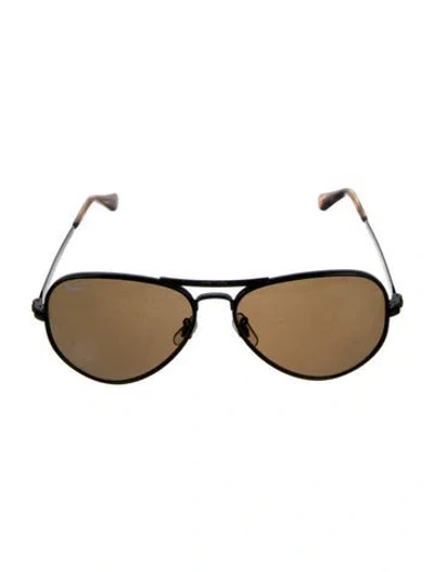 Pre-owned Ray Ban Max Aviator Sunglasses In Black
