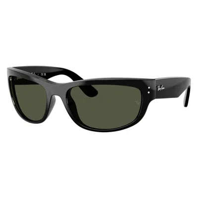 Ray Ban Mega Balorama Green Wrap Unisex Sunglasses Rb2289 901/31 63 In Black