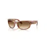 Ray Ban Mega Balorama Sonnenbrillen Braun Gestreift Fassung Braun Glas 60-19 In Braun Gestreift