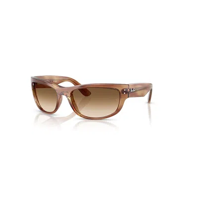 Ray Ban Mega Balorama Sonnenbrillen Braun Gestreift Fassung Braun Glas 60-19