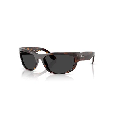 RAY BAN MEGA BALORAMA SONNENBRILLEN HAVANA FASSUNG SCHWARZ GLAS POLARISIERT 60-19