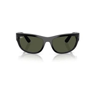 Ray Ban Mega Balorama Sunglasses Black Frame Green Lenses 63-19