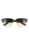 Ray Ban Ray-ban Mega Clubmaster 53mm Gradient Square Sunglasses In Green/brown Gradient