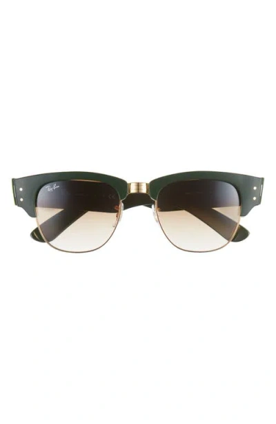 Ray Ban Ray-ban Mega Clubmaster 53mm Gradient Square Sunglasses In Green/brown Gradient