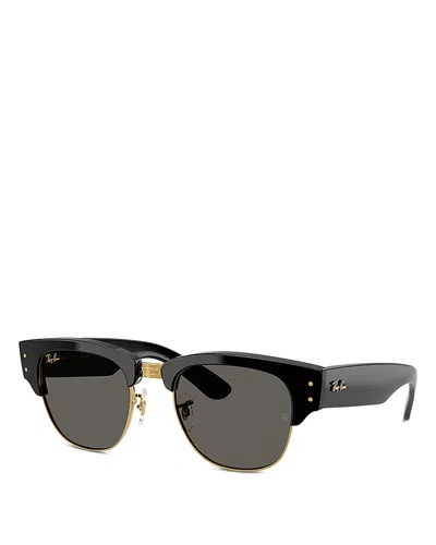 Ray Ban Ray-ban Mega Clubmaster A$ap Rocky Blacked Out Collection Square Sunglasses, 53mm