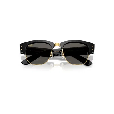 Ray Ban Mega Clubmaster Blacked Out Collection Sunglasses Black Frame Grey Lenses 53-21