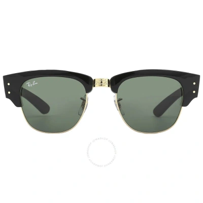 Ray Ban Mega Clubmaster Green Square Unisex Sunglasses Rb0316s 901/31 50 In Black / Gold / Green