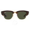 RAY BAN RAY BAN MEGA CLUBMASTER GREEN SQUARE UNISEX SUNGLASSES RB0316S 990/31 50