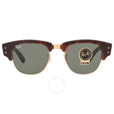 Ray Ban Mega Clubmaster Green Square Unisex Sunglasses Rb0316s 990/31 53 In Brown