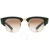 Ray Ban Mega Clubmaster Light Brown Gradient Square Unisex Sunglasses Rb0316s 136851 50 In Brown / Gold / Green