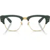Ray Ban Ray-ban Mega Clubmaster Liteforce 50mm Square Optical Glasses In Gold Green