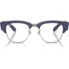 Ray Ban Ray-ban Mega Clubmaster Liteforce 50mm Square Optical Glasses In Gunmetal