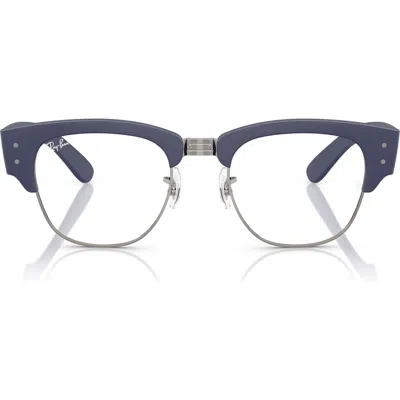Ray Ban Ray-ban Mega Clubmaster Liteforce 50mm Square Optical Glasses In Gunmetal