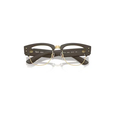 Ray Ban Mega Clubmaster Liteforce Optics Limited Eyeglasses Sand Brown Frame Clear Lenses Polarized 52-21