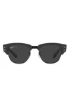 Ray Ban Womens Ray-ban Rb3016 49 Clubmaster Havana Square Sunglasses In Black
