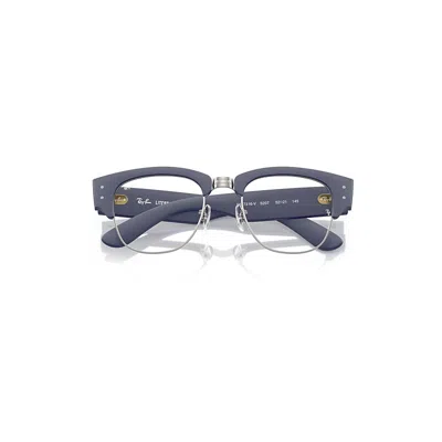 Ray Ban Mega Clubmaster Optics Liteforce Eyeglasses Sand Blue Frame Clear Lenses Polarized 50-21