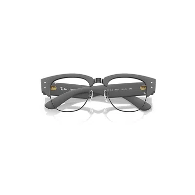 Ray Ban Mega Clubmaster Optics Liteforce Eyeglasses Sand Grey Frame Clear Lenses Polarized 52-21