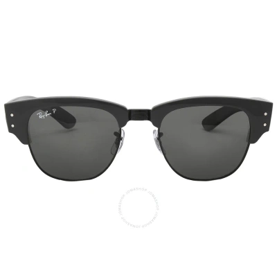 Ray Ban Mega Clubmaster Polarized Black Square Unisex Sunglasses Rb0316s 136748 53 In Black / Grey