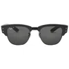 Ray Ban Mega Clubmaster Polarized Black Square Unisex Sunglasses Rb0316s 136748 53 In Black